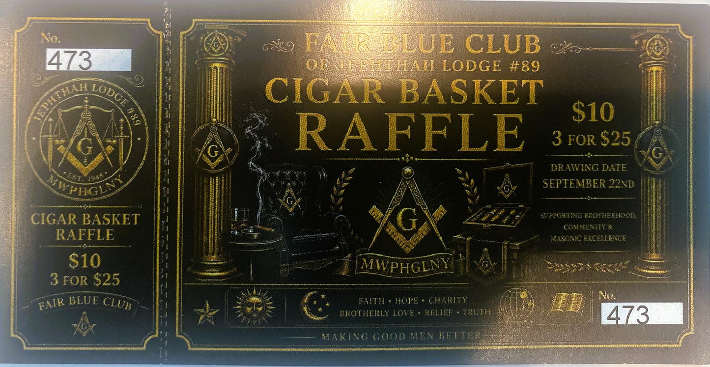 FAIR BLUE CLUB CIGAR RAFFLE TICKET