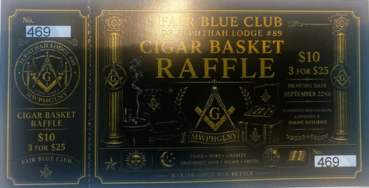 FAIR BLUE CLUB CIGAR BASKET TICKET