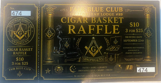 FAIR BLUE CLUB CIGAR BASKET TICKET