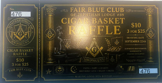 FAIR BLUE CLUB CIGAR BASKET TICKET